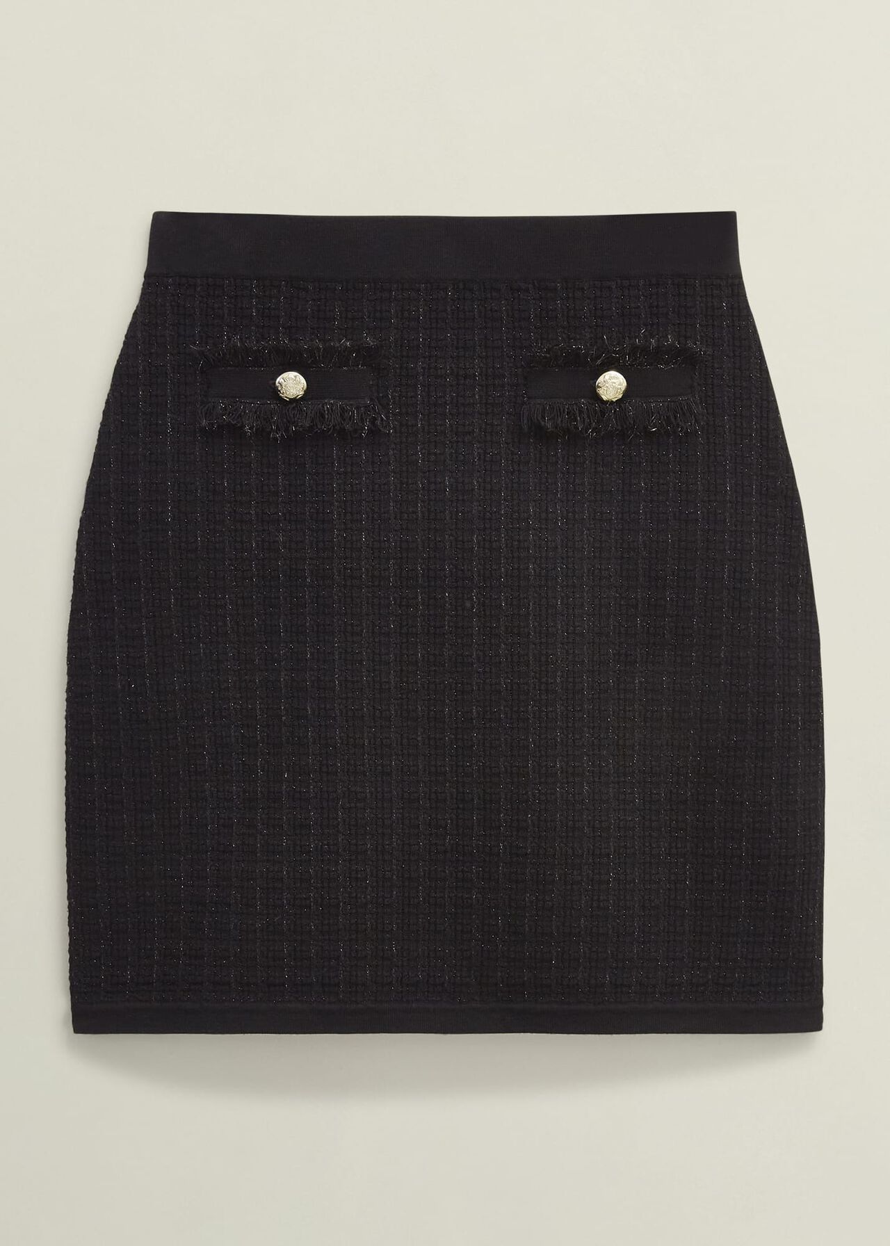 Sairey Sparkle Knitted Skirt , Black, hi-res