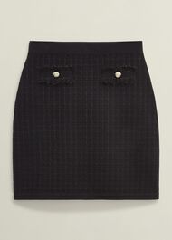 Sairey Sparkle Knitted Skirt , Black, hi-res