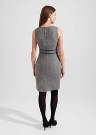 Elle Wool Dress, Black White, hi-res