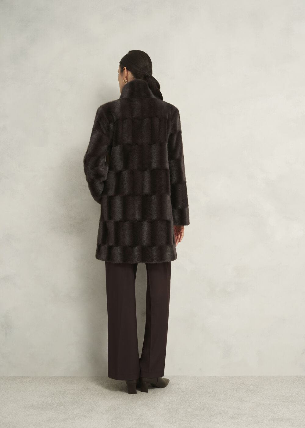 Petite Rosanne Faux Fur Coat, Alder Brown, hi-res