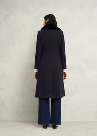 Petite Marlene Wool Blend Coat, Navy, hi-res