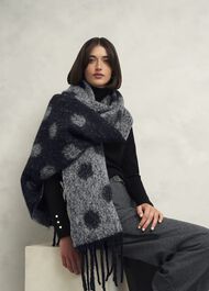 Mona Scarf, Black Grey, hi-res