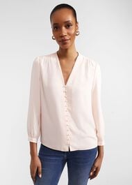 Magnolia Blouse, Pink Peach, hi-res