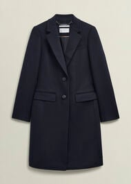Petite Cavendish Wool Coat, Navy, hi-res