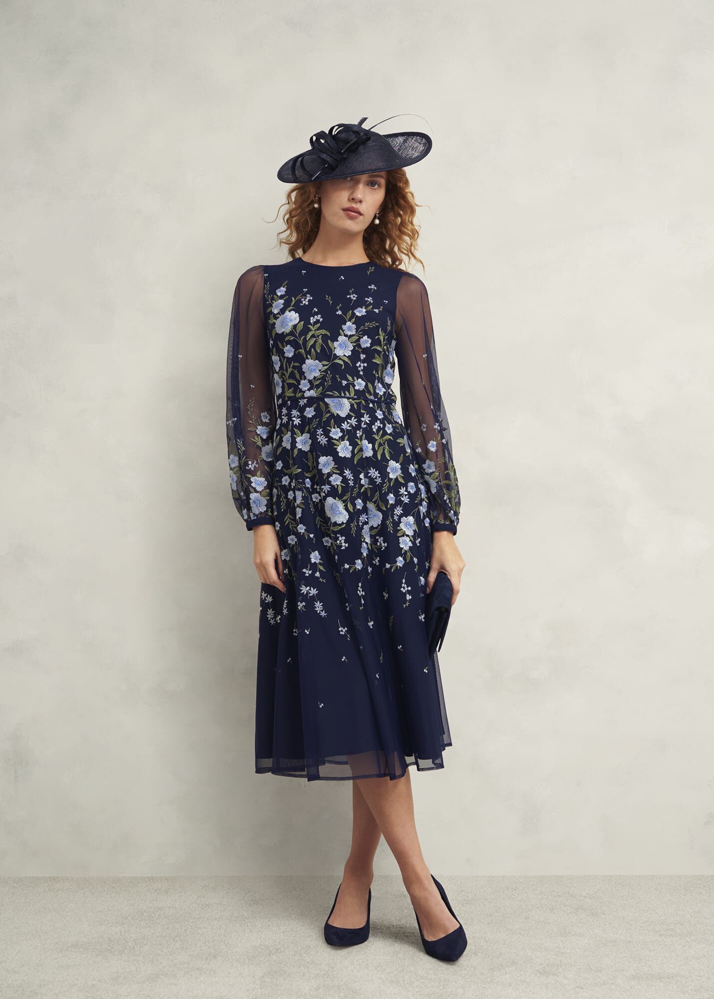 【フローラル】HOBBS LONDON / lois フレア シースルードレス Lois Embroidered Dress | Hobbs US |