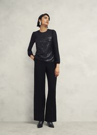 Zariah Sequin Top, Black, hi-res
