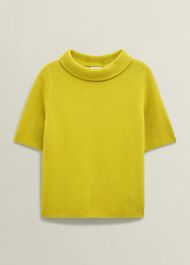 Camilla Cotton Jumper, Gold Chartreuse, hi-res