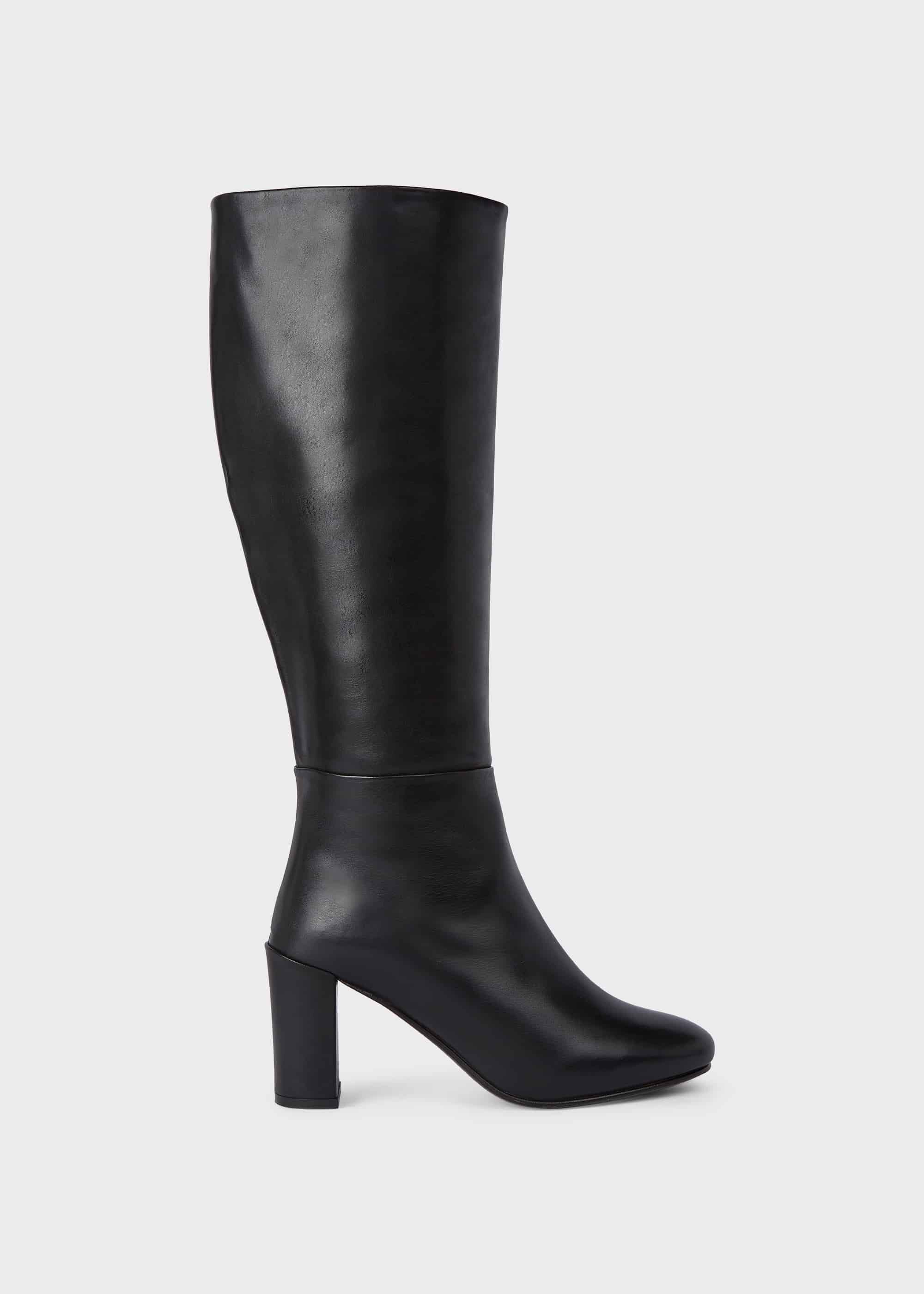 black block heel knee boots