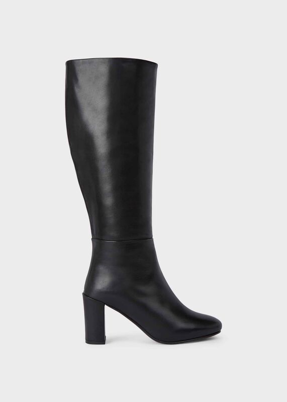 hobbs black knee high boots