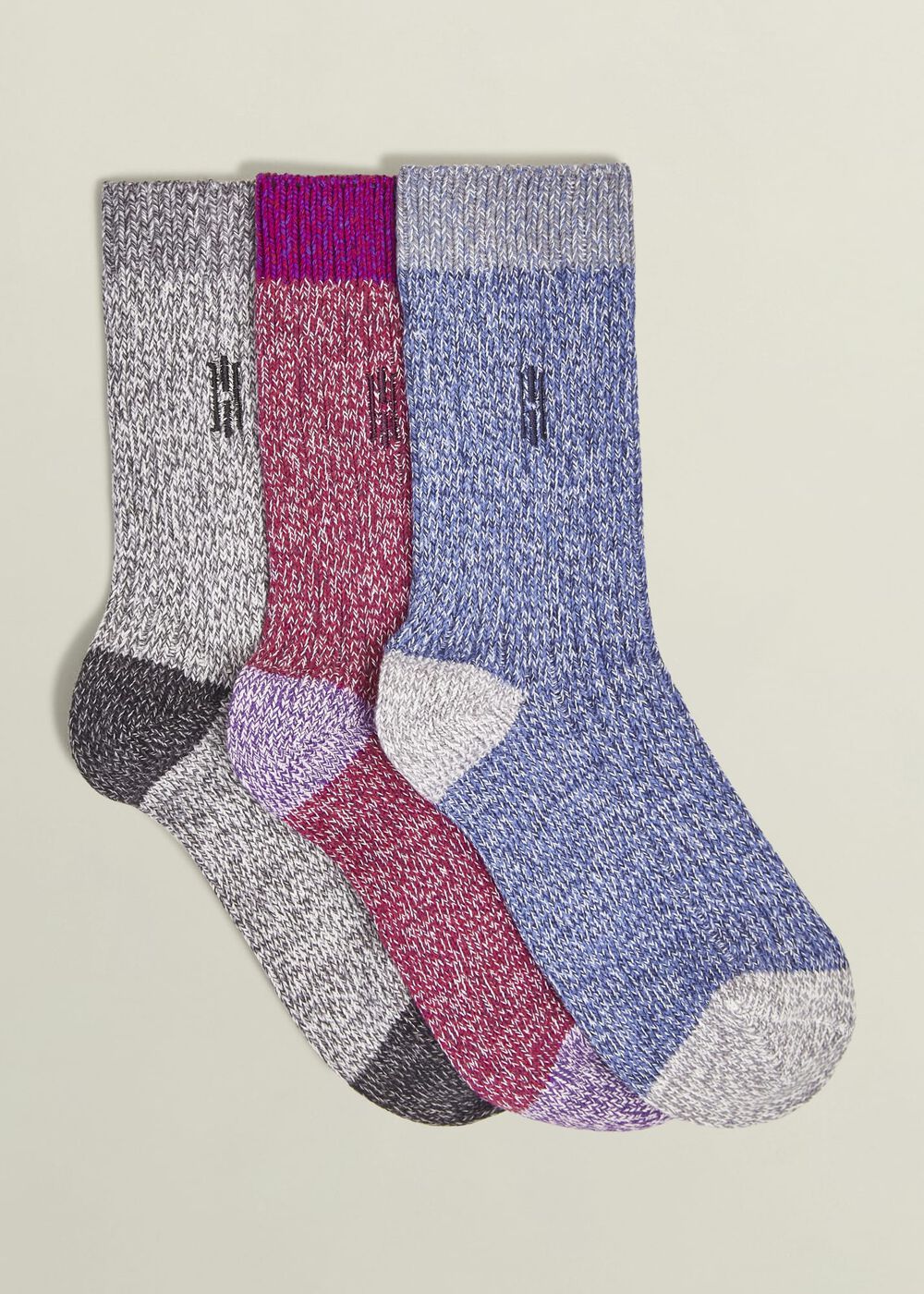 Boot Sock Set, Blue Red Grey, hi-res