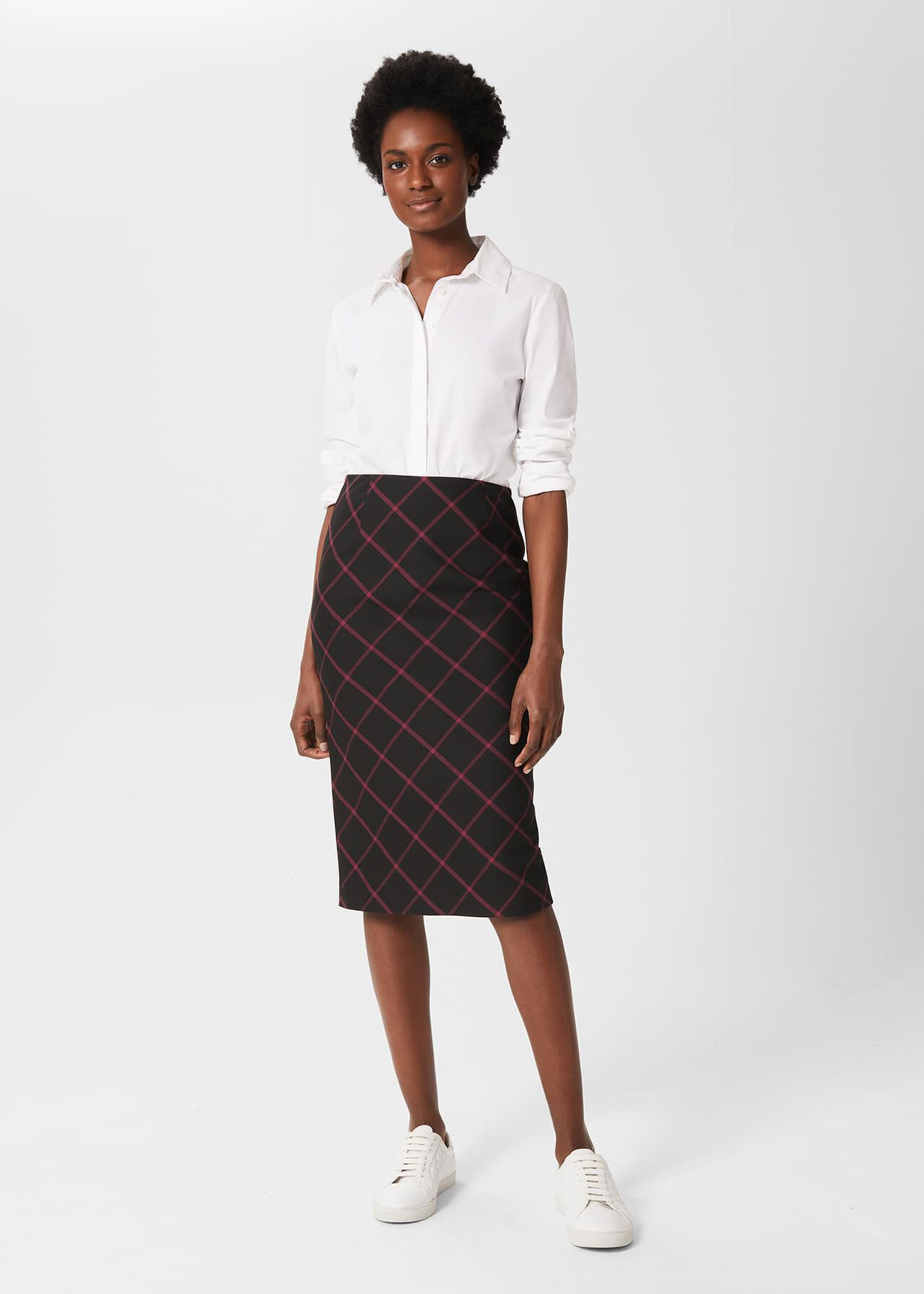 Eliza Pencil Skirt, Black Raspberry, hi-res