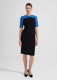Katya Dress, Black Blue, hi-res