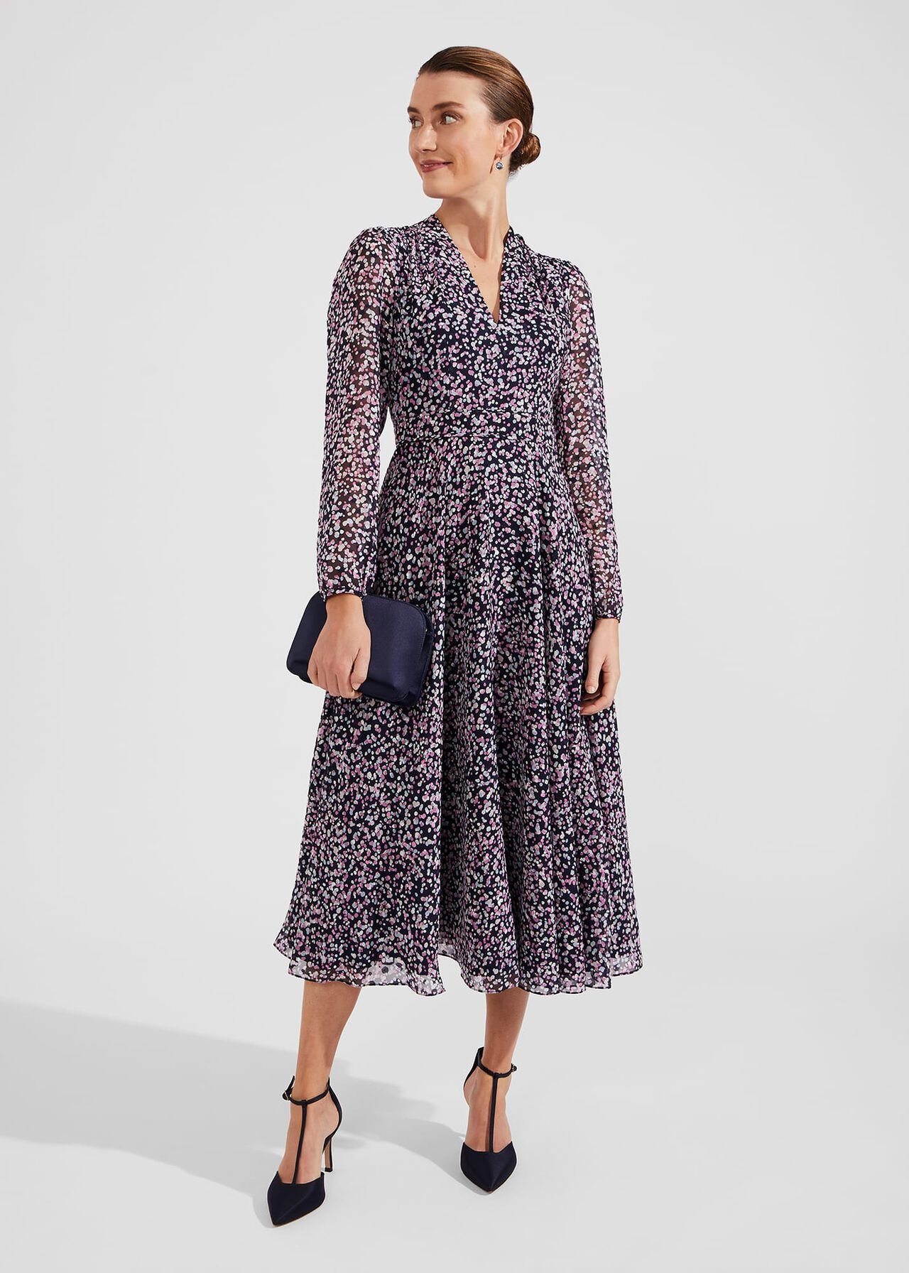 Petite Aurora Fit And Flare Dress Hobbs UK