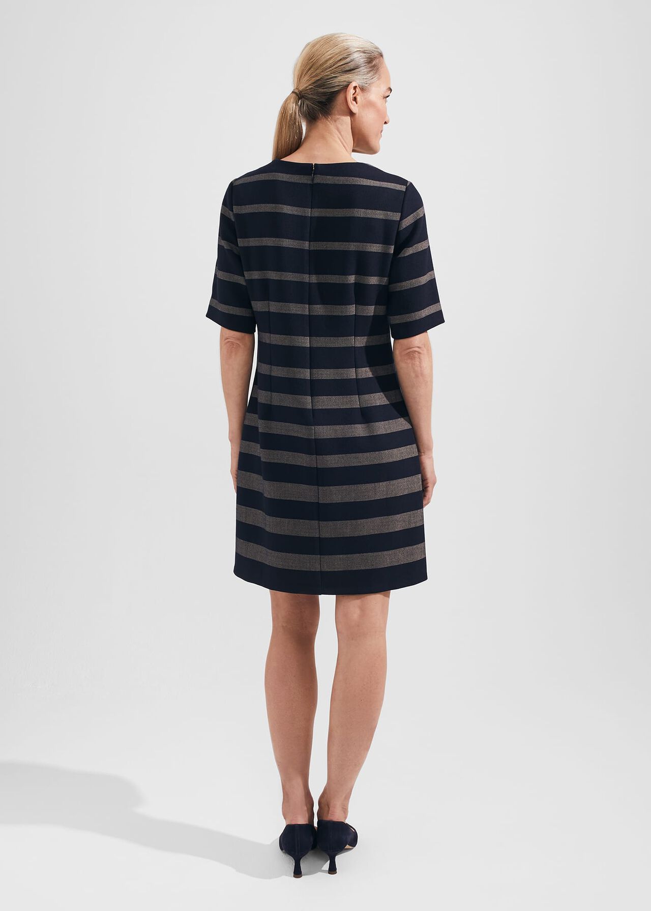 Darla Dress, Navy Camel, hi-res