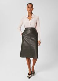 Eva Silk Shirt, Oyster Pink, hi-res
