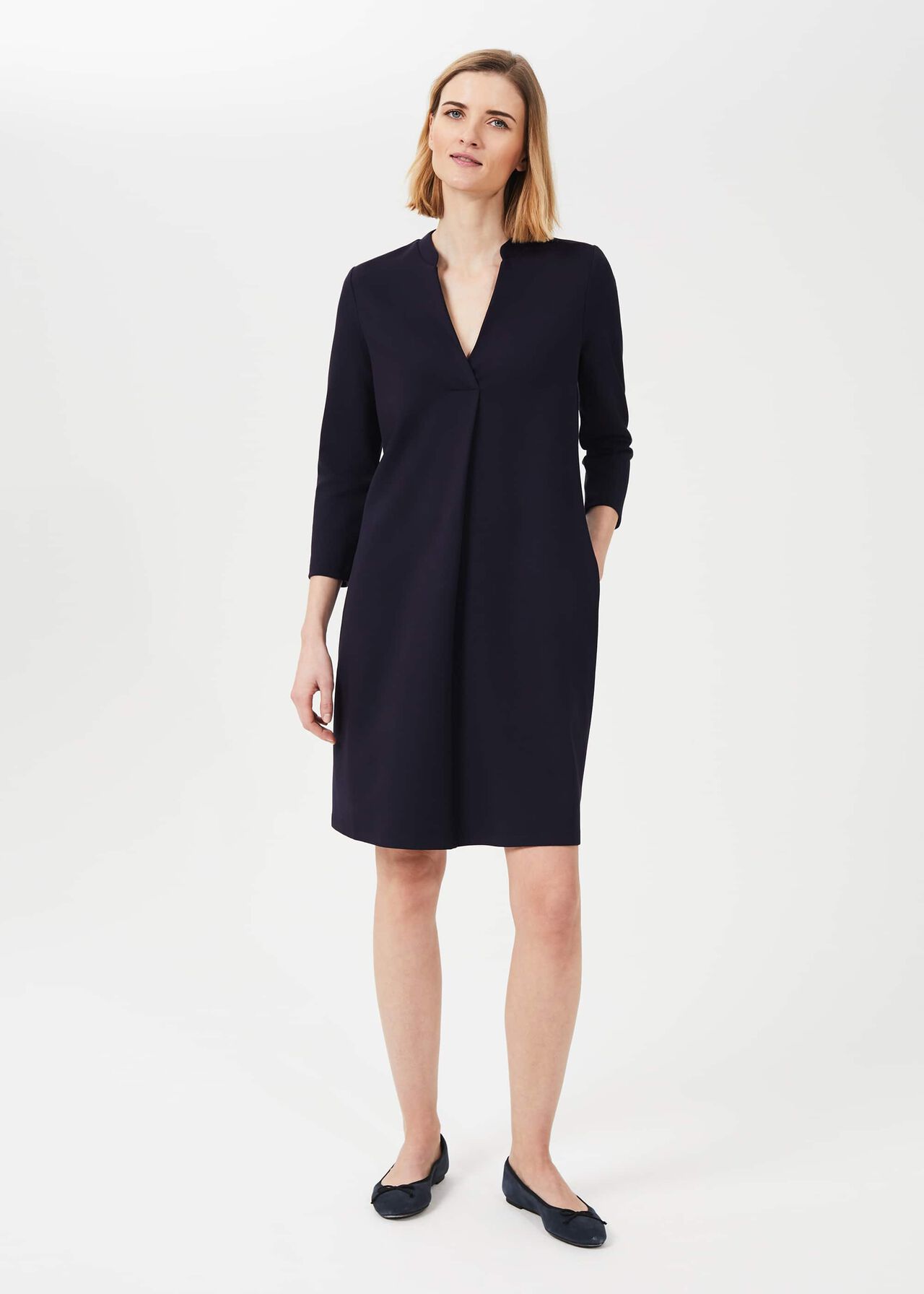 Agnes Jersey Dress, Navy, hi-res