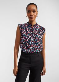 Elida Top, Navy Multi, hi-res