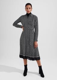 Lyanna Dress, Black Ivory, hi-res