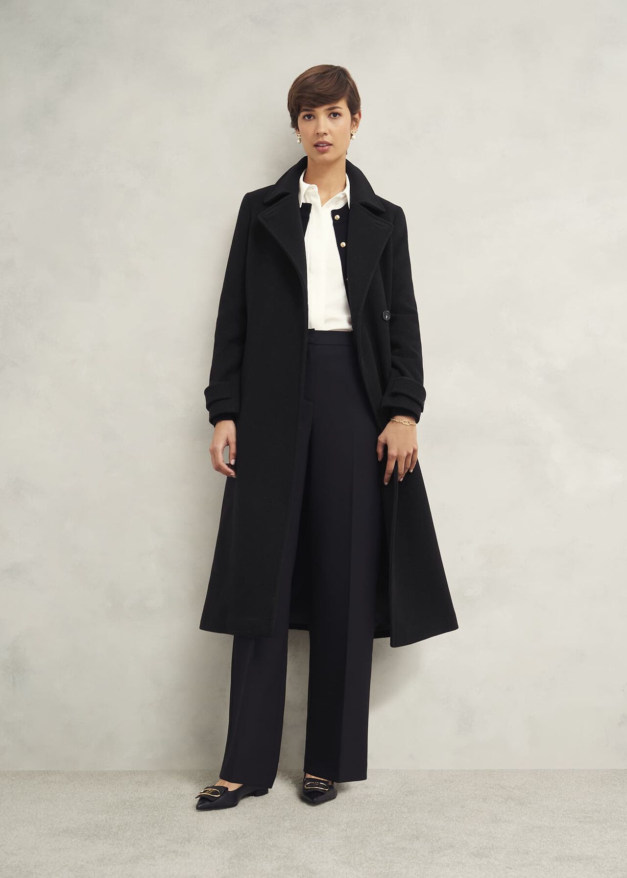 Yasmina Wool Blend Coat, Black, hi-res