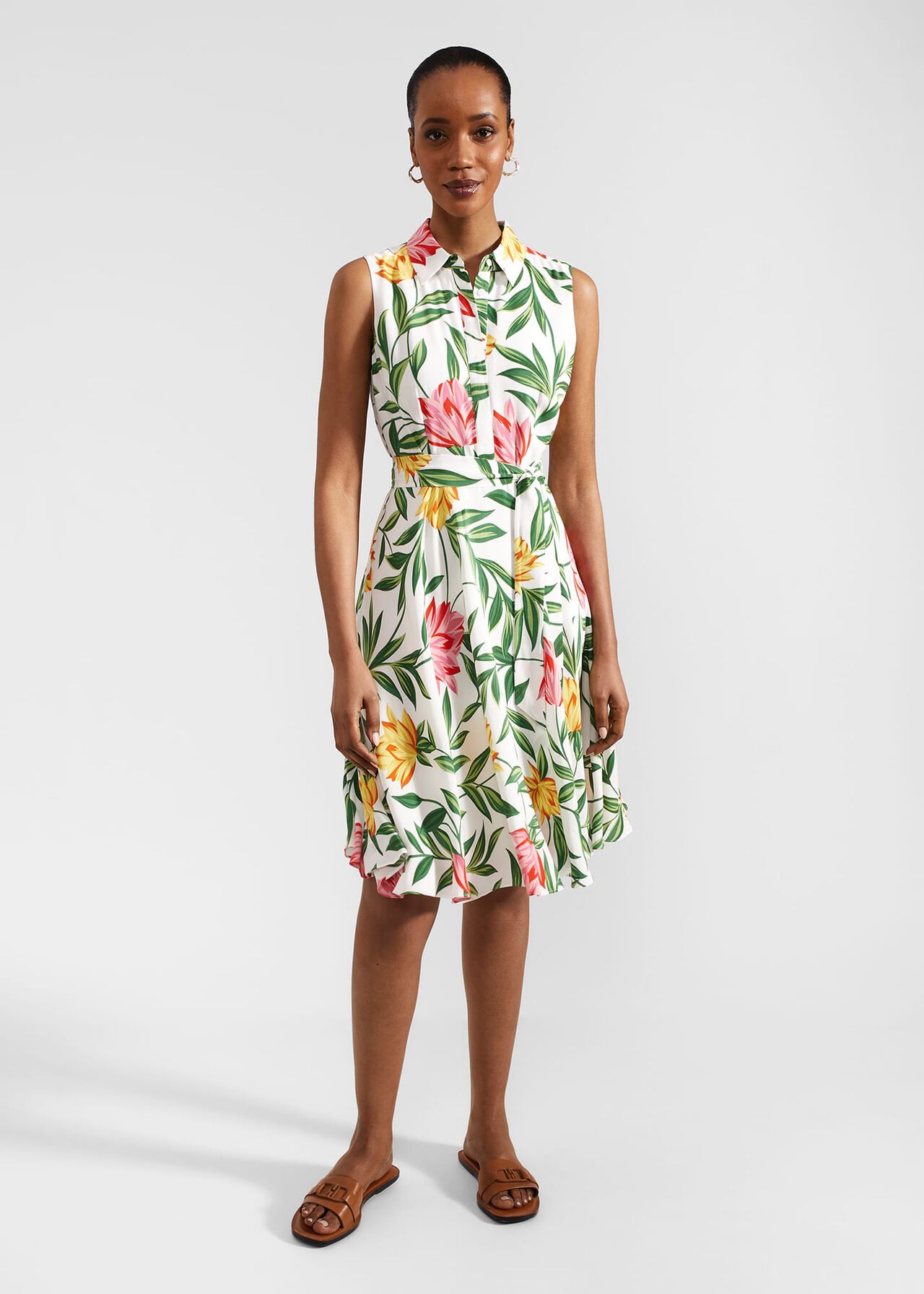 Petite Belinda Dress, Ivory Multi, hi-res