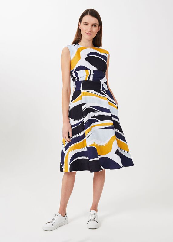 Twitchill Linen Fit And Flare Dress