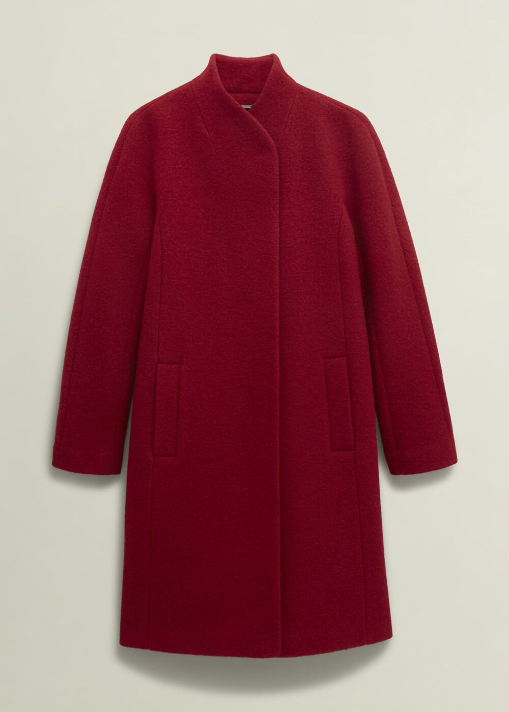 Imelda Wool Coat, Red, hi-res