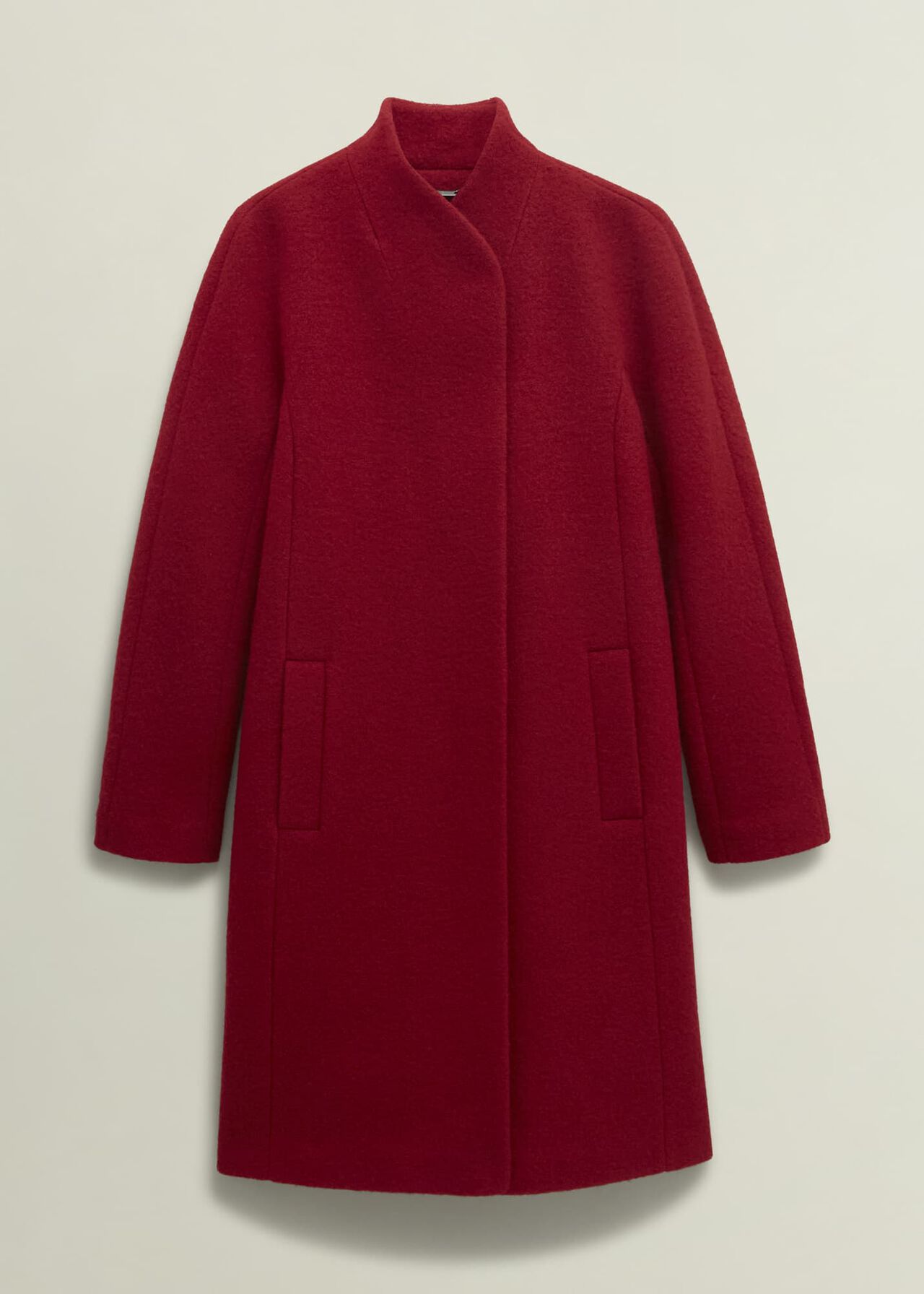 Imelda Wool Coat, Red, hi-res