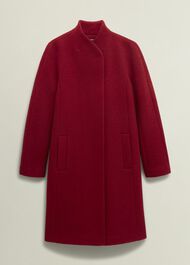 Imelda Wool Coat, Red, hi-res