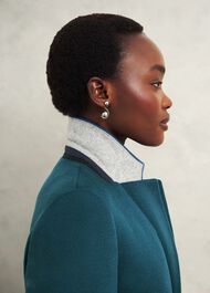 Cavendish Wool Coat, Kyanite Green, hi-res