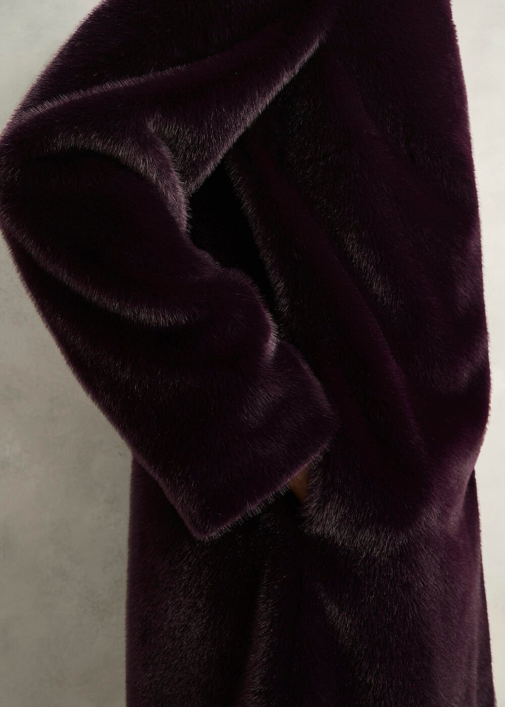 Petite Tarini Faux Fur Coat, Wine, hi-res