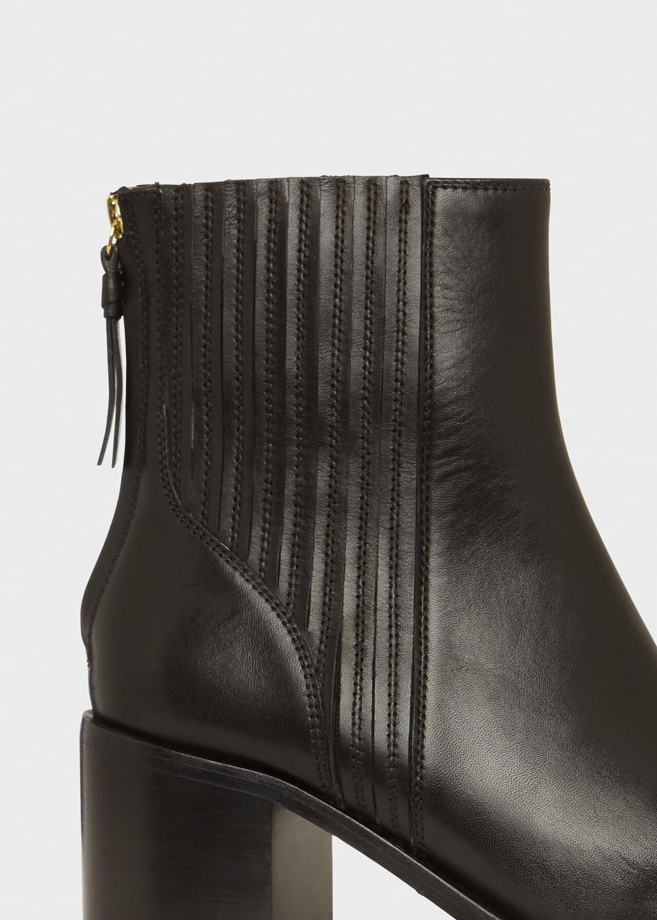 Willa Leather Ankle Boot, Black, hi-res