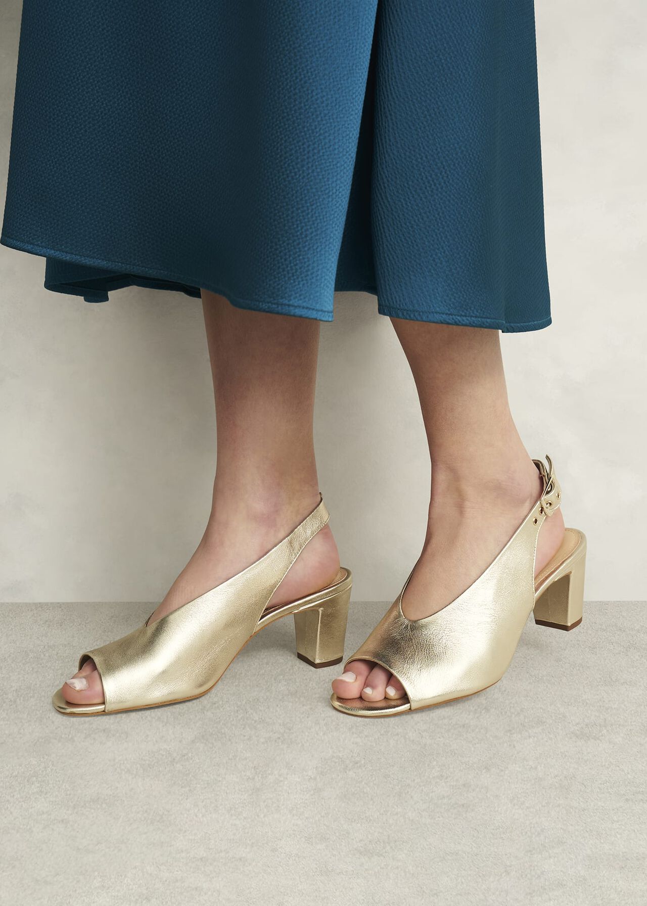 Kali Leather Sandals, Gold, hi-res