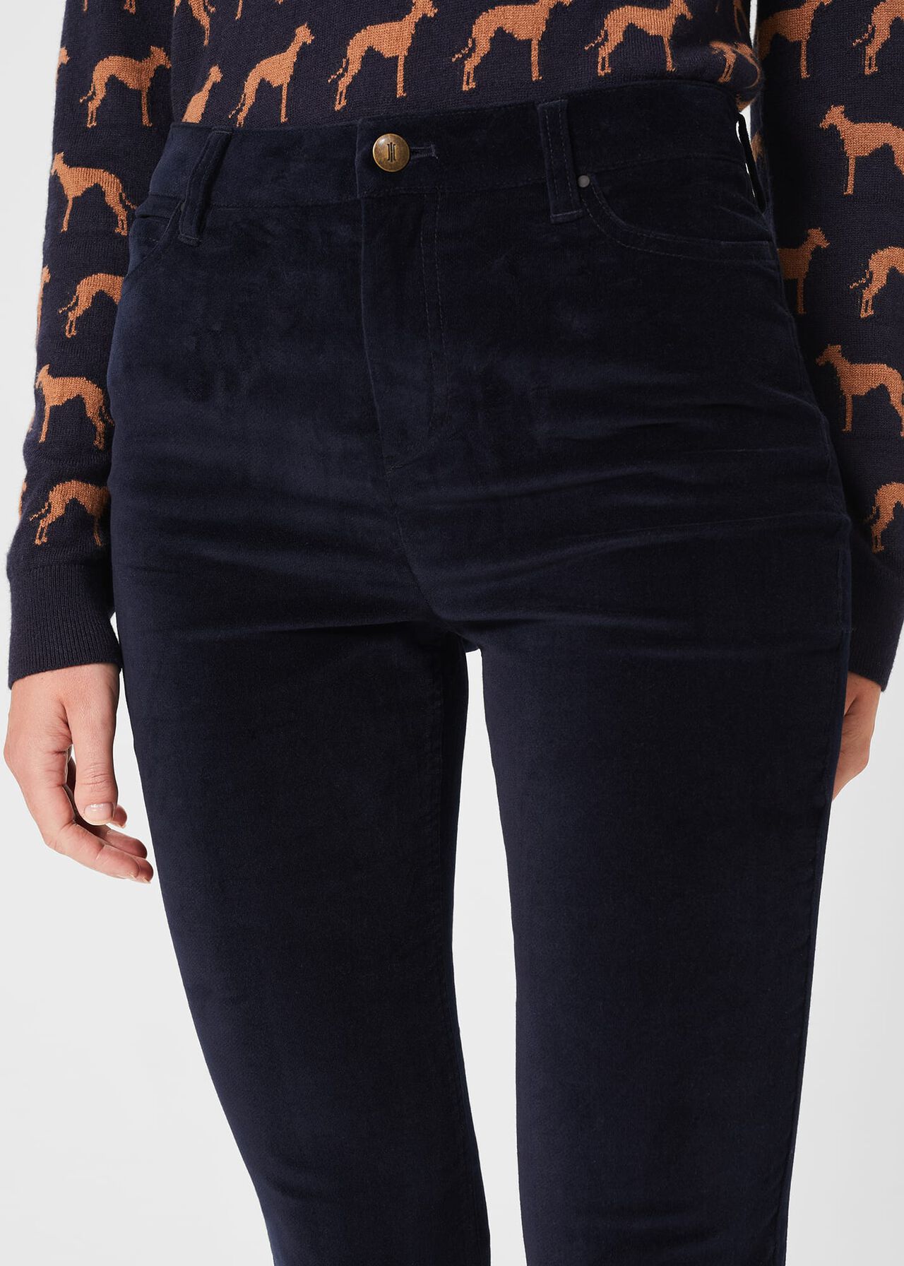 Gia Velvet Jeans, Midnight, hi-res