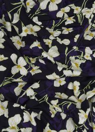 Navy Floral Peyton Jersey Midi Dress, Navy Multi, hi-res
