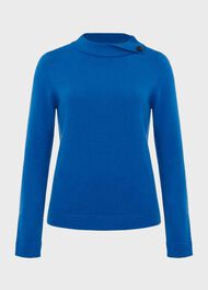 Talia Wool Cashmere Jumper, Electric Blue, hi-res
