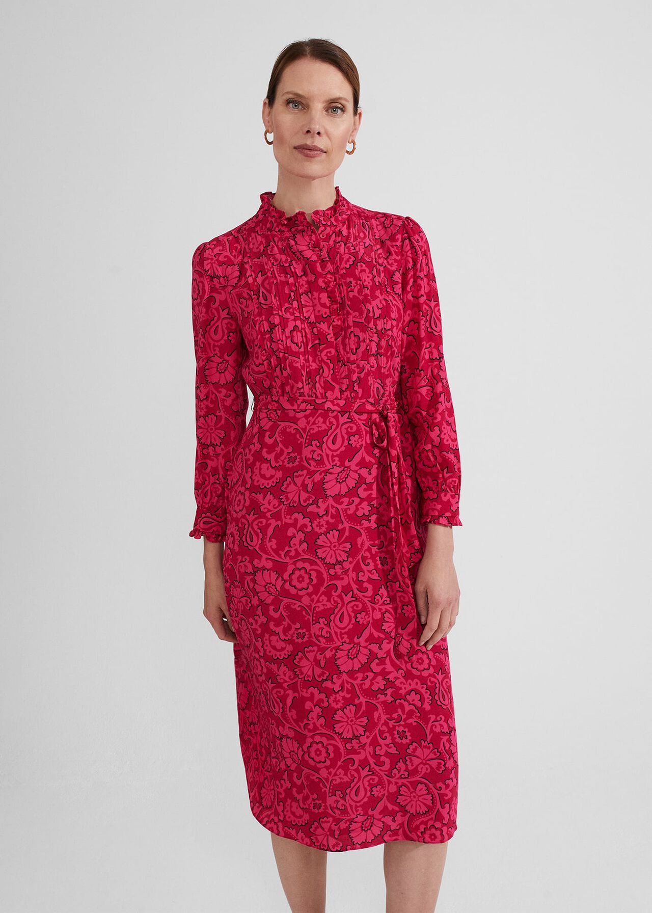 Petite Eleanora Dress, Red Pink, hi-res