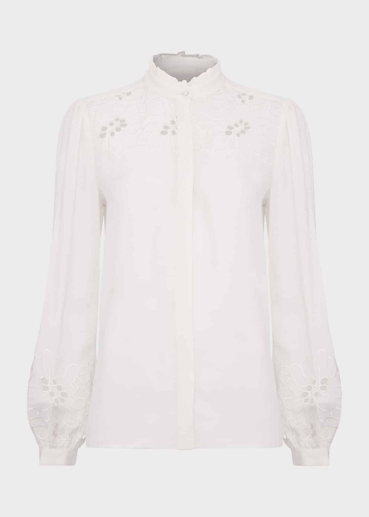 Ada Embroidered Top, Ivory, hi-res