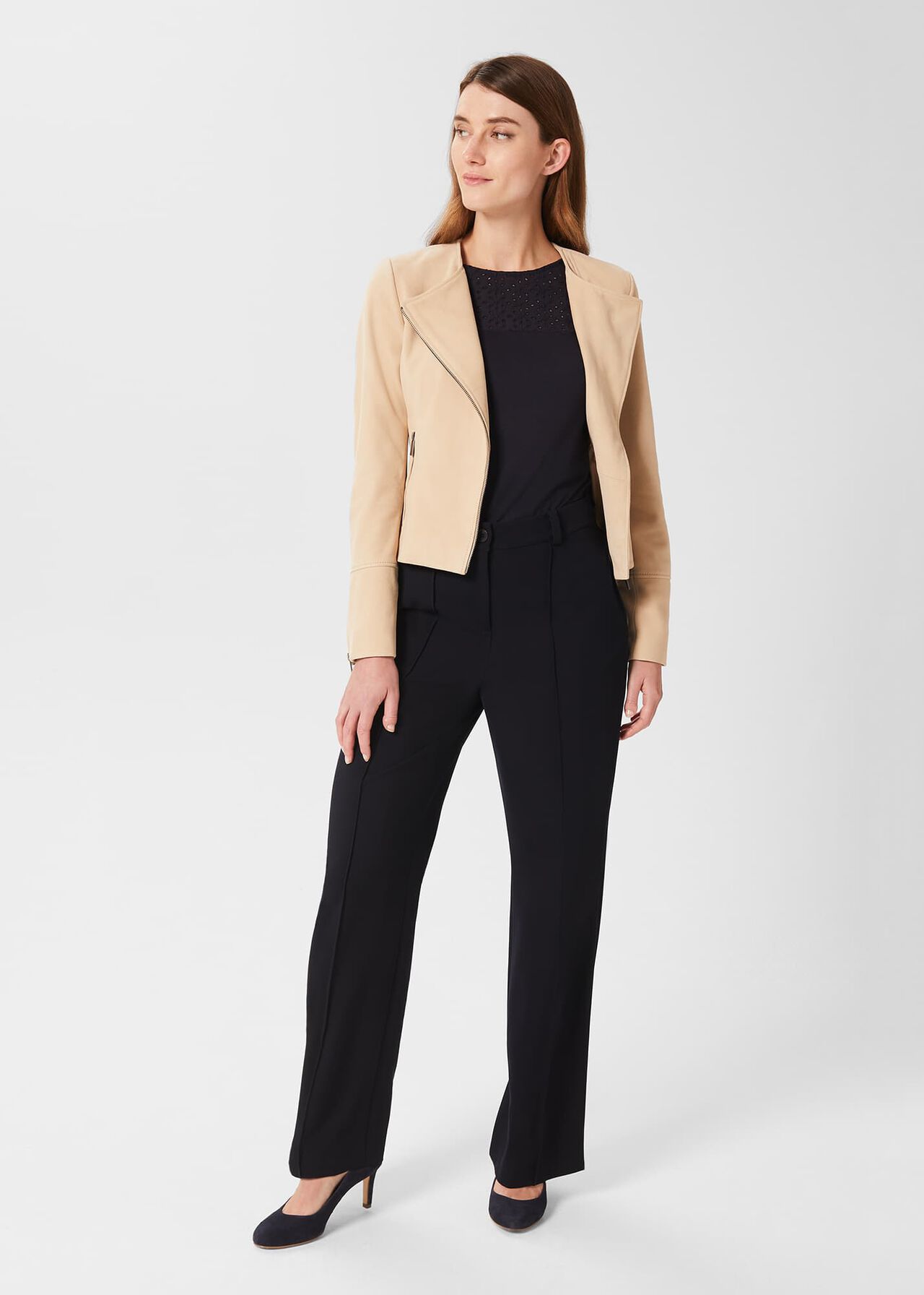 Zia Straight Trouser, Navy, hi-res