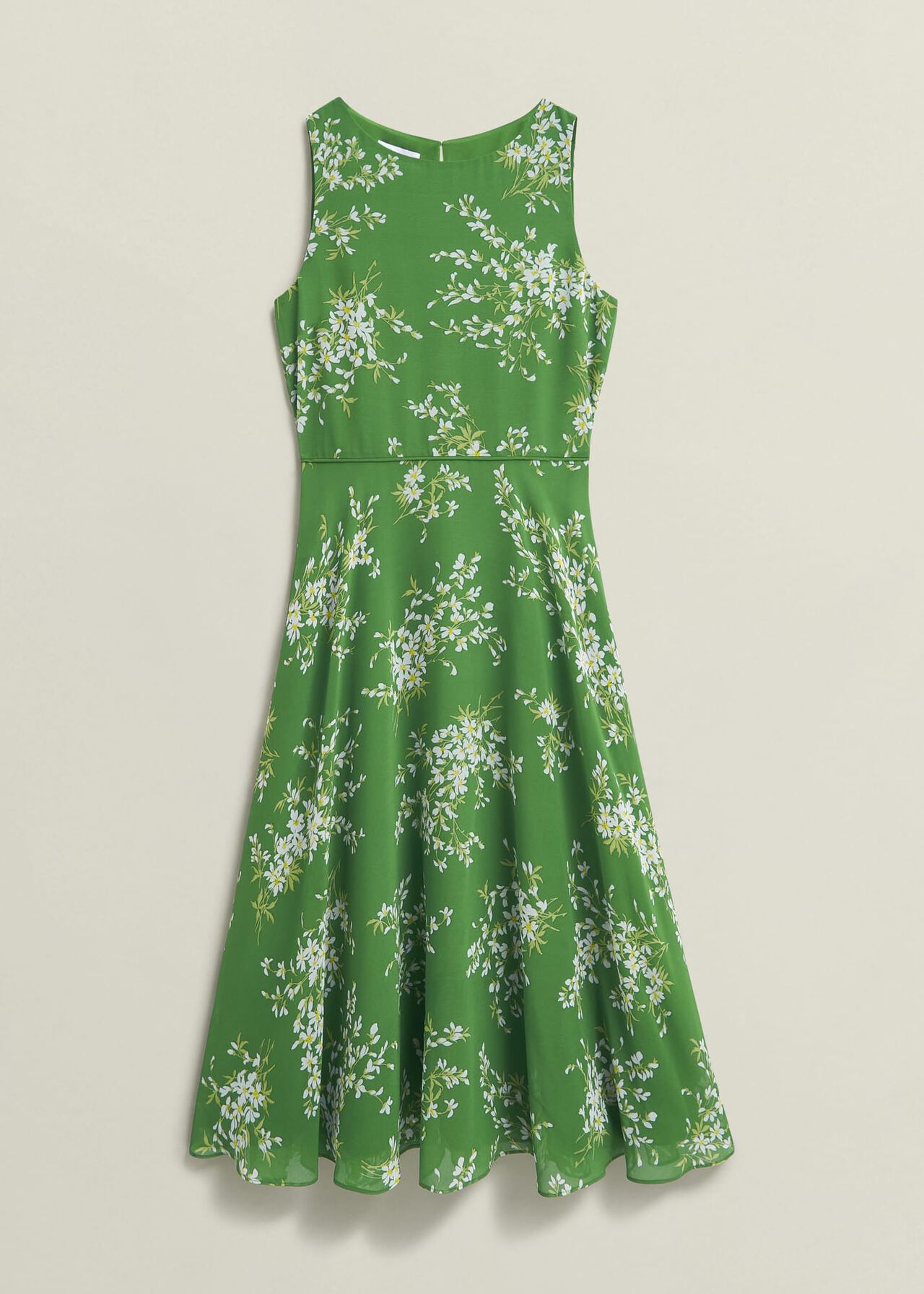 Petite Carly Dress, Green Ivory, hi-res