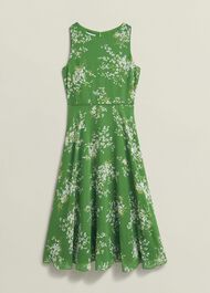 Petite Carly Dress, Green Ivory, hi-res