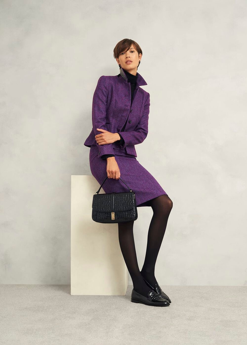 Daniella Wool Jacket, Purple Multi, hi-res