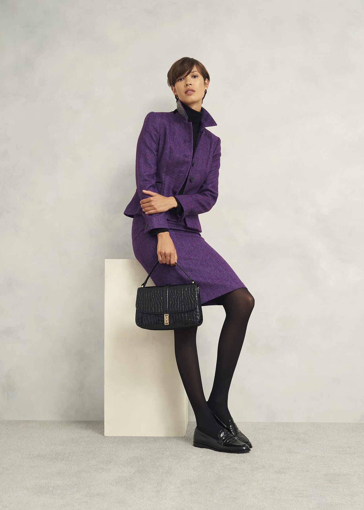 Daniella Wool Jacket, Purple Multi, hi-res
