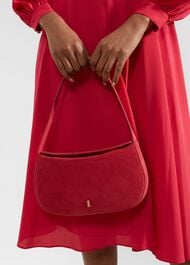 Paris Leather Shoulder Bag, Rouge Pink, hi-res