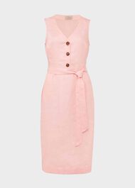 Jalen Linen Dress, Warm Pink, hi-res