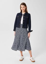 Angie Midi Skirt, Navy Multi, hi-res