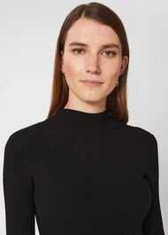 Reva Knitted Dress, Black Plum, hi-res