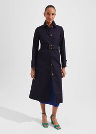 Carrie Denim Trench, Indigo, hi-res