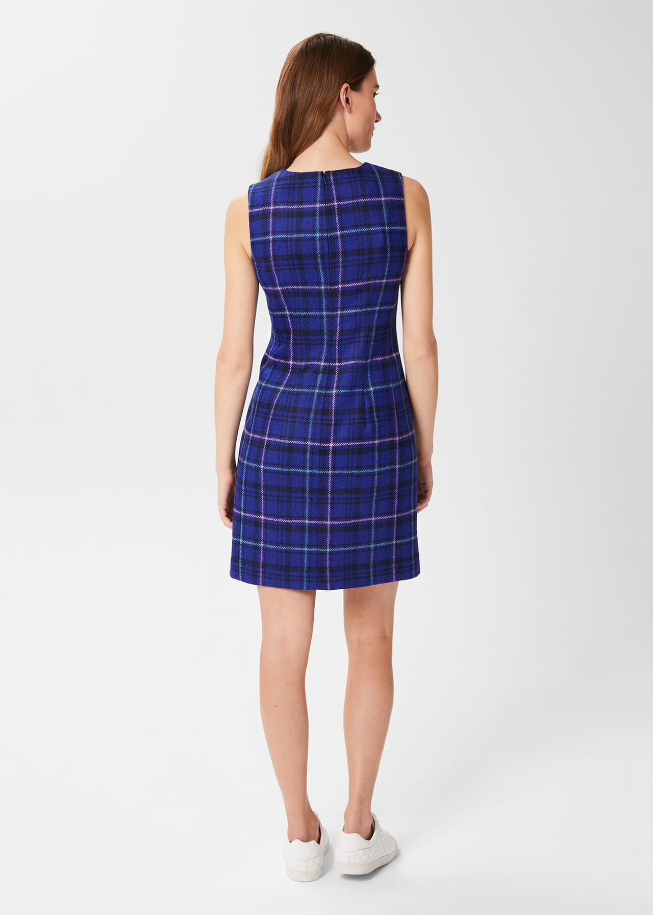 Emberly Wool Dress, Cobalt Multi, hi-res