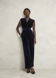 Olive Jumpsuit, Midnight Navy, hi-res