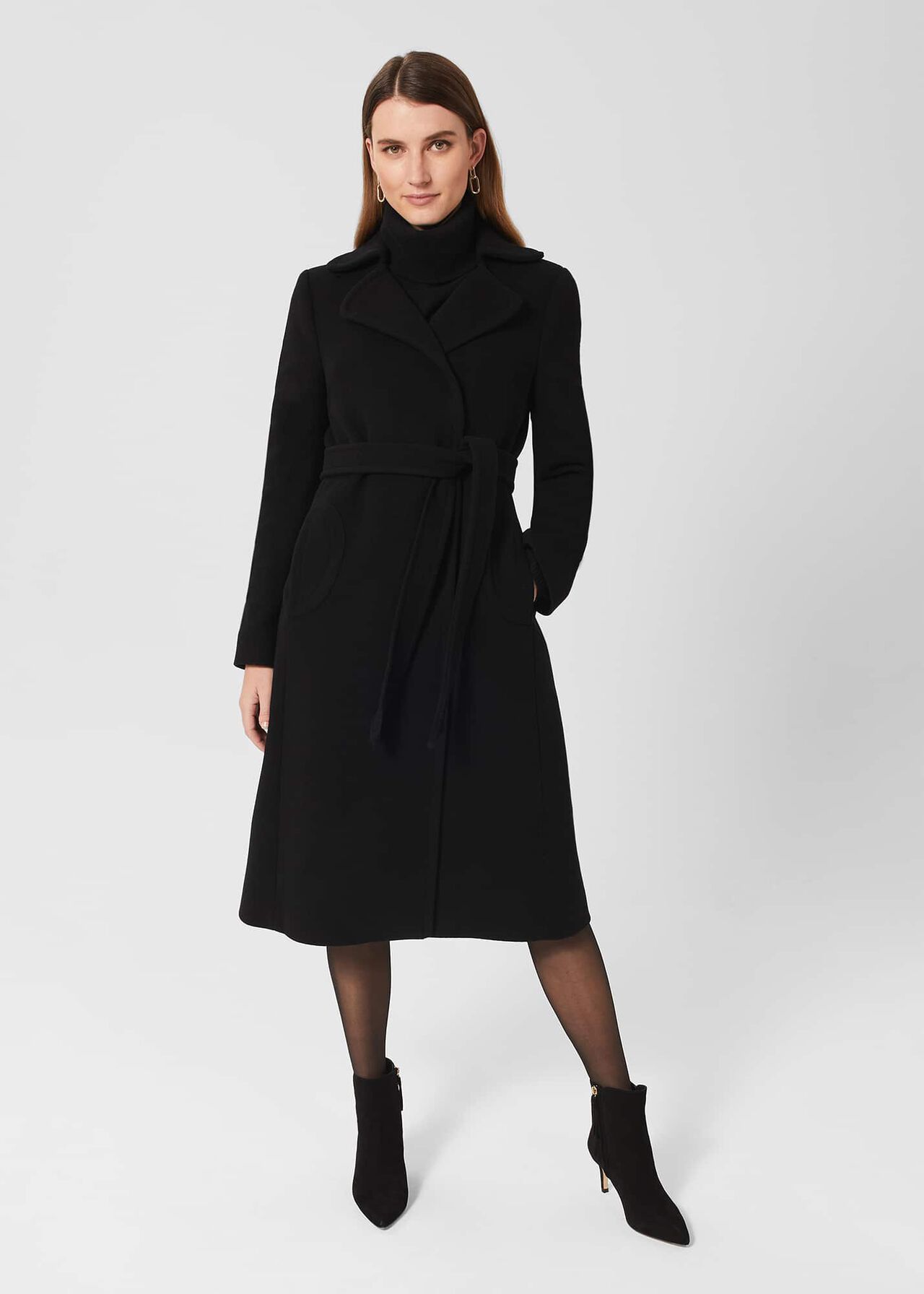 Chloé Women's Wool-Blend Wrap Coat - Black - Size 4